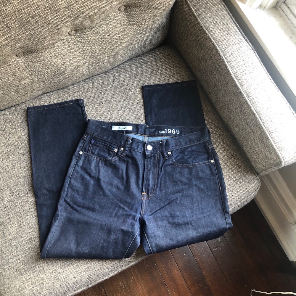 Gap dark blue jeans